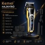 Kemei KM-1990 professzionális akkumulátoros hajvágó - 5 féle hosszúságban állítható - 220V (BBD)