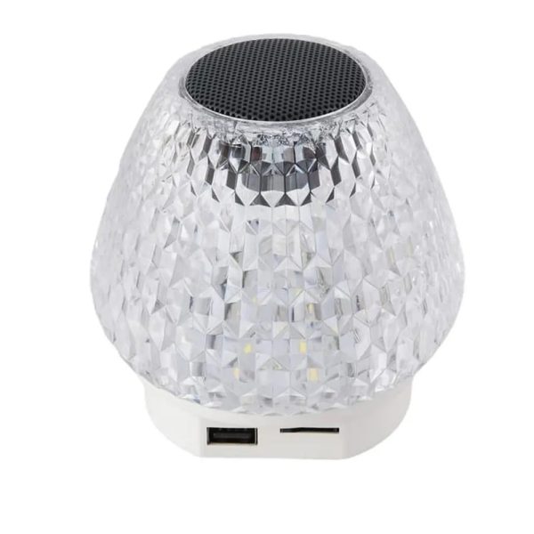 GIBOX G5S 2in1 kristály alakú okos lámpa - USB-ről tölthető, felakasztható party lámpa Bluetooth hangszóróval (THM)
