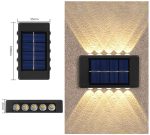 Hangulatos, kültéri fali lámpa szett napelemmel - 2 db 10 LED-es dekor szolár lámpa (BBV)