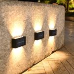 Hangulatos, kültéri fali lámpa szett napelemmel - 2 db 10 LED-es dekor szolár lámpa (BBV)