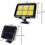 100 LED-es szürkület- és mozgásérzékelős, kültéri szolár lámpa (BBL)