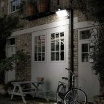100 LED-es szürkület- és mozgásérzékelős, kültéri szolár lámpa (BBL)