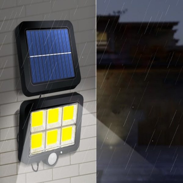 100 LED-es szürkület- és mozgásérzékelős, kültéri szolár lámpa (BBL)
