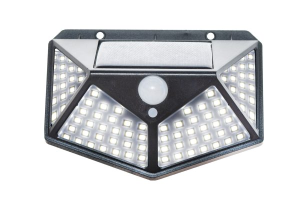 Mozgásérzékelős, 100 LED-es napelemes kültéri lámpa (CL-100)  (BBL)