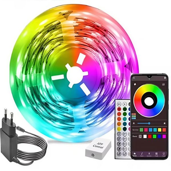 10m RGB Smart LED szalag – távirányítóval és mobilalkalmazásos vezérléssel (BBJH) (BBD)