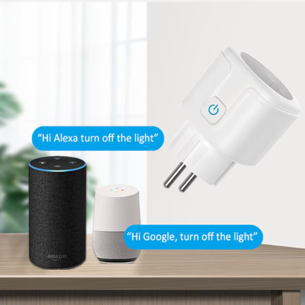 WiFi smart aljzat - Alexa, Google Home és SmartThings Kompatibilis, Energiafogyasztás méréssel - 16A (BBV)