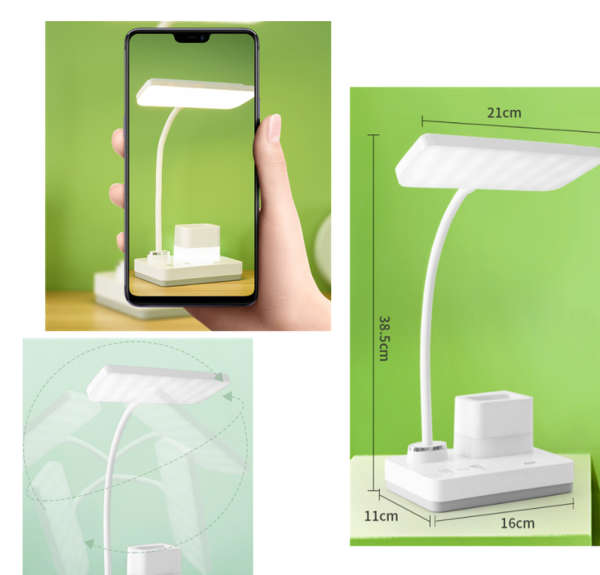40 LED-es olvasólámpa, tolltartóval és telefontartóval - 3 világítási móddal (BBV)
