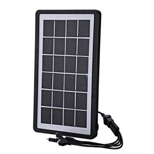 8W teljesítményű 5 töltőfejes szolár panel - 18 x 30 cm napelemes töltő panel (BBV)