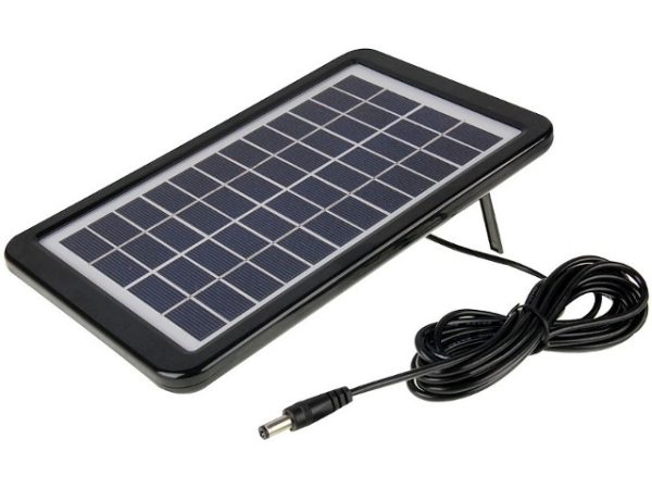 8W teljesítményű 5 töltőfejes szolár panel - 18 x 30 cm napelemes töltő panel (BBV)