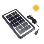 8W teljesítményű 5 töltőfejes szolár panel - 18 x 30 cm napelemes töltő panel (BBV)