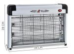 20W Nagyméretű elektromos rovarcsapda UV fénnyel - fehér (MT-020) (BBV)