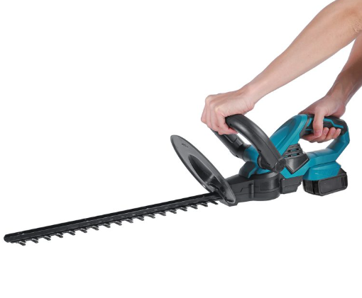 21V-os akkumulátoros sövényvágó - biztonsági fékkel és ütközésgátlóval felszerelt, 2000 mAh (BBV) (BBD)