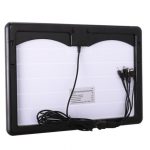 12W-os 5 töltőfejes szolár panel - 26x37 cm napelemes töltő panel (BBV)