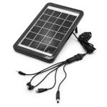 3,5W teljesítményű 5 töltőfejes szolár panel - 23,5 x 14 cm napelemes töltő panel (BBV)