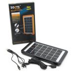 3,5W teljesítményű 5 töltőfejes szolár panel - 23,5 x 14 cm napelemes töltő panel (BBV)