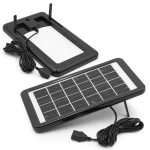 3,5W teljesítményű 5 töltőfejes szolár panel - 23,5 x 14 cm napelemes töltő panel (BBV)