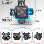 4 karos lézer-LED diszkófény mozgófejes effektekkel – stroboszkóp, hangvezérlés és távirányító-48W (BBD)