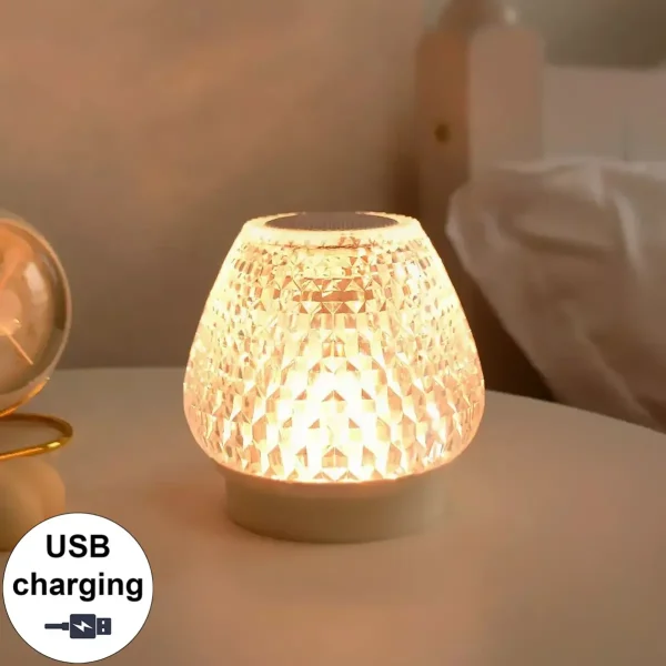 GIBOX G5S 2in1 kristály alakú okos lámpa - USB-ről tölthető, felakasztható party lámpa Bluetooth hangszóróval (THM)
