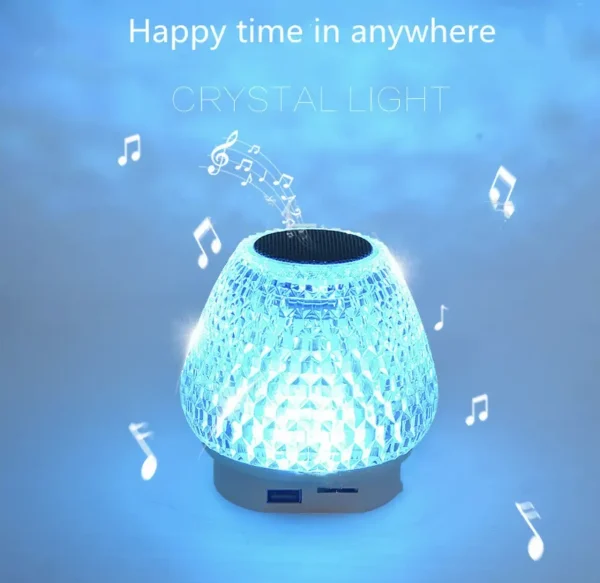 GIBOX G5S 2in1 kristály alakú okos lámpa - USB-ről tölthető, felakasztható party lámpa Bluetooth hangszóróval (THM)