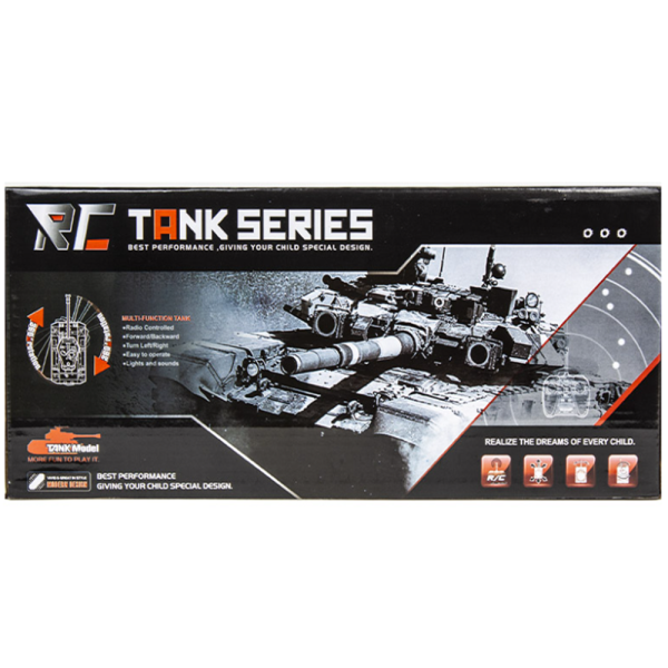 4 irányú távirányítós harci tank játék – forgó toronnyal, zenével és LED világítással, masszív kialakítás XJ13-6 (BBJ)