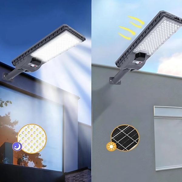 500W nagy fényerejű mozgásérzékelős LED utcai lámpa – energiahatékony és időjárásálló kültéri világítás (BBD)