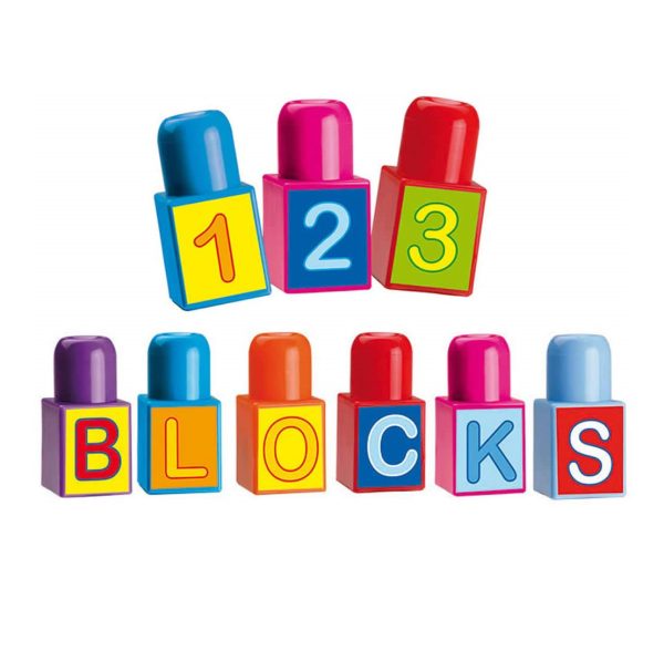Maxi blocks 64 db-os óriás lego készlet felragasztható betűkkel és számokkal - 1,5 éves kortól (BBJ)