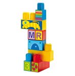 Maxi blocks 64 db-os óriás lego készlet felragasztható betűkkel és számokkal - 1,5 éves kortól (BBJ)