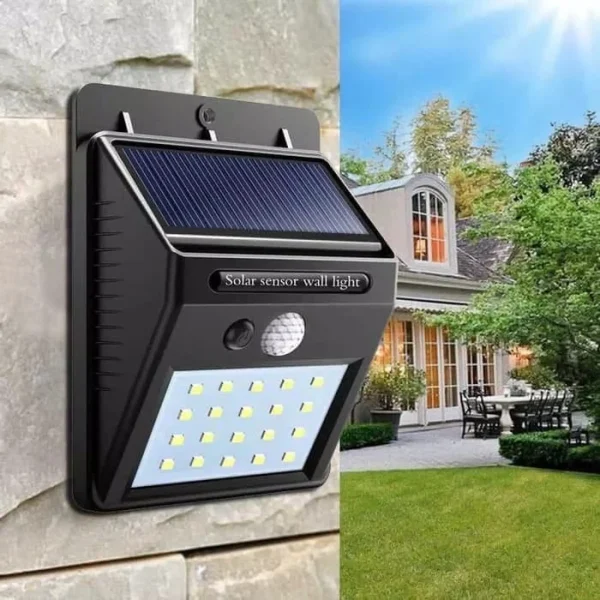 E.B. napelemes mozgásérzékelős szolár lámpa - 20 LED (BBL)