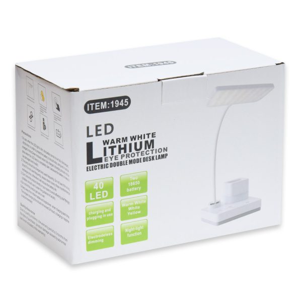 40 LED-es olvasólámpa, tolltartóval és telefontartóval - 3 világítási móddal (BBV)