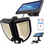 90LED-es, mozgásérzékelős forgatható napelemes lámpa távirányítóval YT-90 (THM)