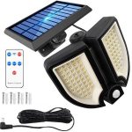 90LED-es, mozgásérzékelős forgatható napelemes lámpa távirányítóval YT-90 (THM)