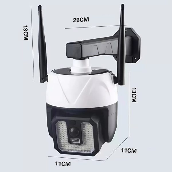 Álkamera napelemes fali lámpa SMD LED mozgásérzékelővel és távirányítóval – CH23-249 (BBV)