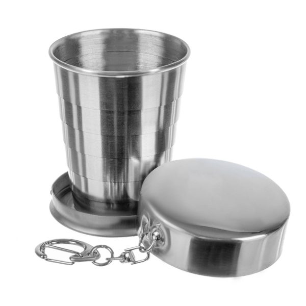 2in1 összecsukható, mini pohár és kulcstartó - max 80 ml (BBL)
