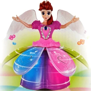Anna – zenélő táncoló Jégvarász baba szárnyakkal (5)