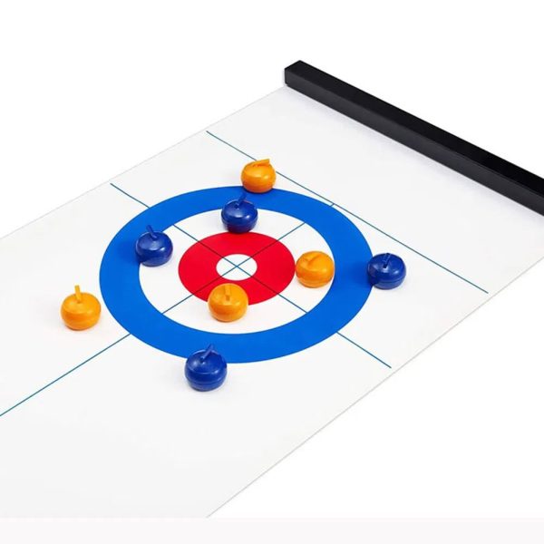 Asztali curling játék kiteríthető pályával - 122 x 43 cm (BBM)