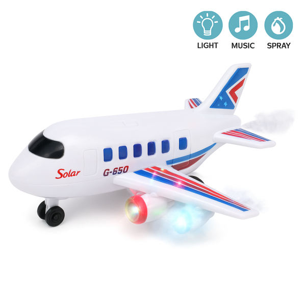 Aviation G-650 zenélő és világító játék repülőgép gyerekeknek – fény- és hanghatásokkal, vízpárás funkcióval (BBJ)