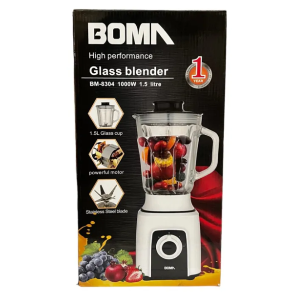 Boma 1000W nagy teljesítményű turmixgép – 1,5 literes, többfunkciós konyhai mixer BM-8304 (BBV)