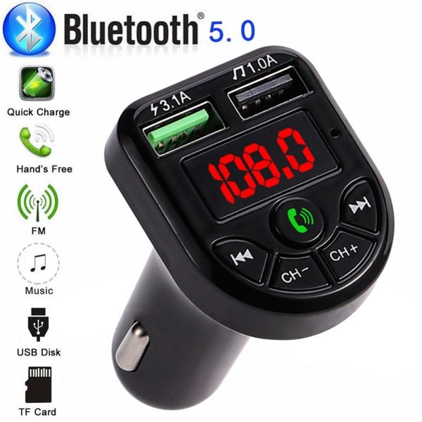 CAR E5 Bluetooth FM transmitter - kihangosító funcióval (BBV) (BBL)