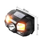 COB LED 2×40 lumenes mozgásérzékelővel és vörös fényjelzéssel ellátott fejlámpa (BBV)