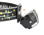 COB LED 2×40 lumenes mozgásérzékelővel és vörös fényjelzéssel ellátott fejlámpa (BBV)