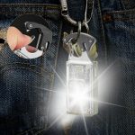 D62 Újratölthető LED vízálló mini zseblámpa, vészlámpa (BBV)