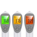 Digitális, érintés mentes infravörös hő-, és lázmérő - LCD kijelzővel, háttérvilágítással (BBV)