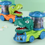 Interaktív dinoszaurusz szállító játék autó - automatikus mozgásokkal, hangokkal és fényekkel (BBJ)