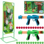Céllövő játékfegyver felállítható táblával, szivacstölténnyel -POWER SHOOTER (BBJ)