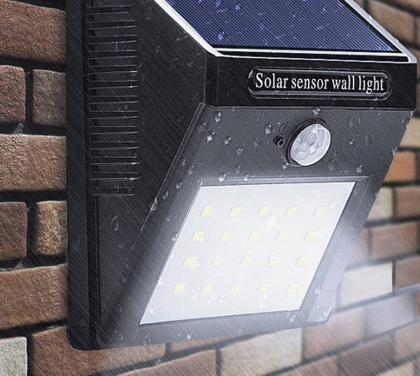 E.B. napelemes mozgásérzékelős szolár lámpa - 20 LED (BBL)