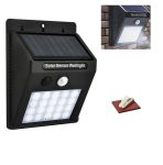 E.B. napelemes mozgásérzékelős szolár lámpa - 20 LED (BBL)