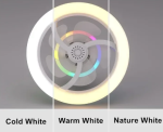 E27 LED mennyezeti ventilátor izzólámpa, távirányítóval szabályozható - RGB (THM)