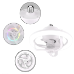 E27 LED mennyezeti ventilátor izzólámpa, távirányítóval szabályozható - RGB (THM)