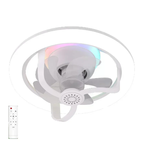 E27 LED mennyezeti ventilátor izzólámpa, távirányítóval szabályozható - RGB (THM)