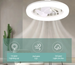 E27 LED mennyezeti hűtőventilátor lámpa - 3 sebességes, távirányítóval szabályozható (THM)